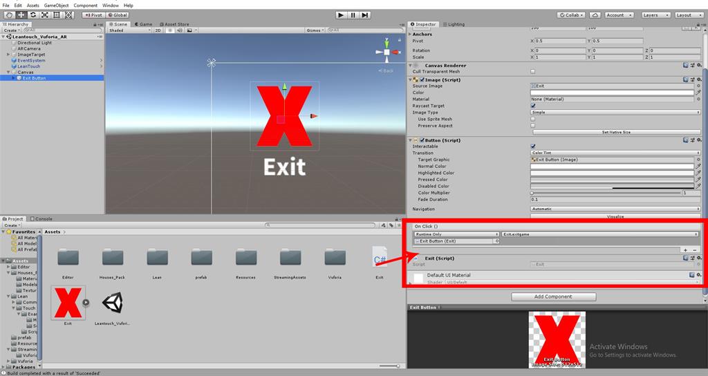 Leantouch_Vuforia_AR In Unity